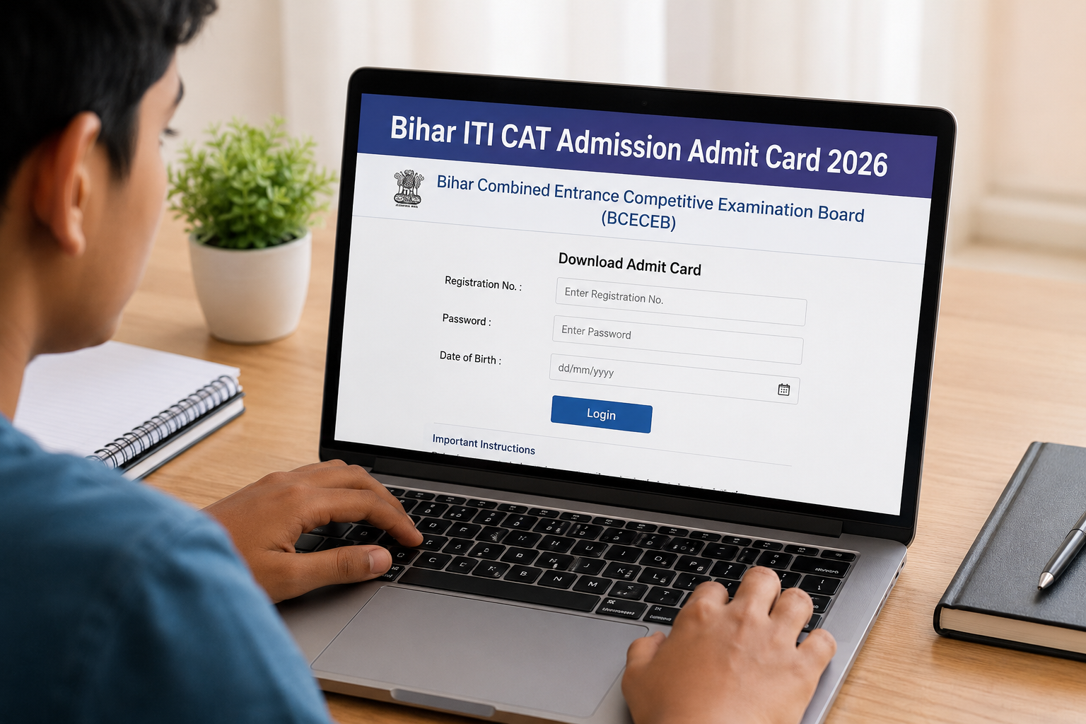 Bihar ITI CAT Admission Admit Card
